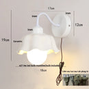 Helnys Glass Iron LED Wall Sconce Pull Chain Switch Stair Light Nordic Fixture