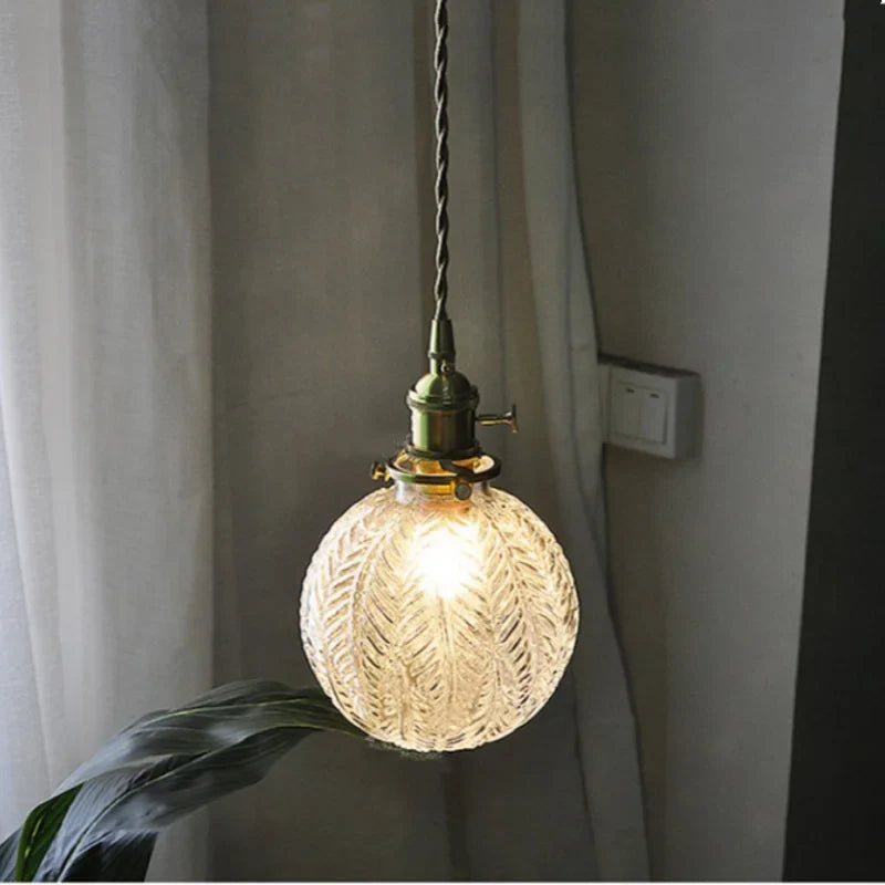 Helnys Glabe Glass LED Pendant Light - Modern Nordic Hanging Lamp