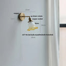 Helnys Nordic LED Glass Wall Lights with Brass Pull Chain Switch