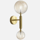 Helnys Amber Glass Ball Wall Light Brass Copper G4 Nordic Modern Beside Lamp