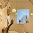 Helnys Clear Glass LED Pendant Light - Copper Nordic Modern Hanging Lamp