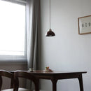 Helnys Walnut Wood Hanging Lamp with Ceramic Socket, Industrial Vintage LED Pendant Light