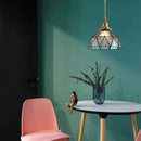 Helnys Blue Glass Wire Adjustable LED Pendant Light - Nordic Modern Hang Lamp