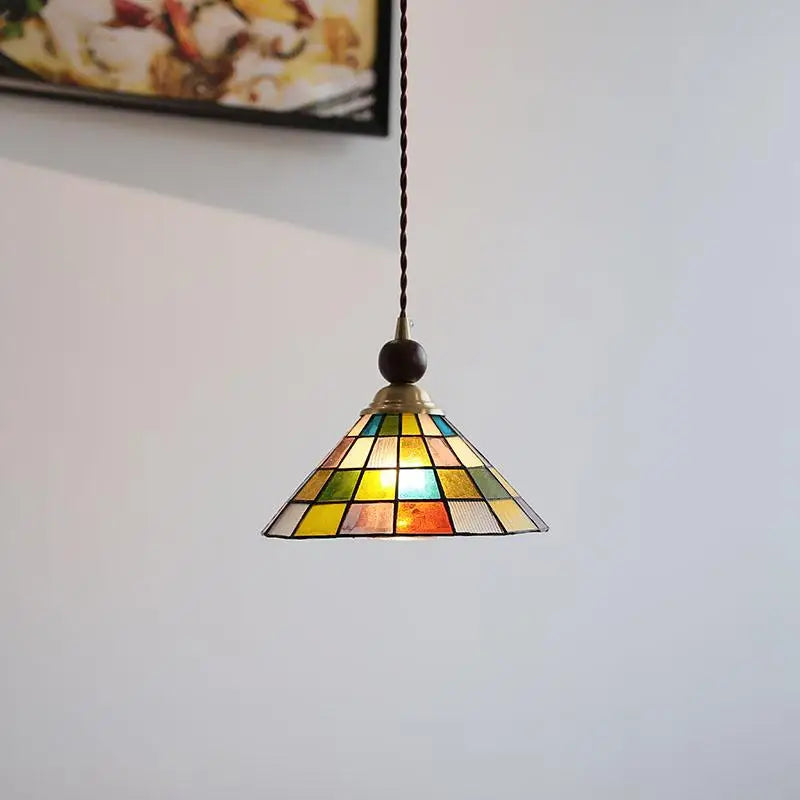 Helnys Glass Pendant Lights: Modern Nordic LED Kitchen Fixtures, Walnut Wood Hallway Bedside Lamps