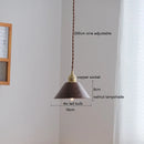 Helnys Nordic Modern Ash Walnut Wood Copper LED Pendant Lights for Home Indoor Decor