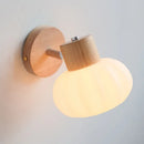 Helnys White Pumpkin LED Wall Sconce Light for Children's Bedroom & Decoration