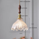 Helnys Clear Glass Copper LED Pendant Light - Nordic Modern Hanging Lamp