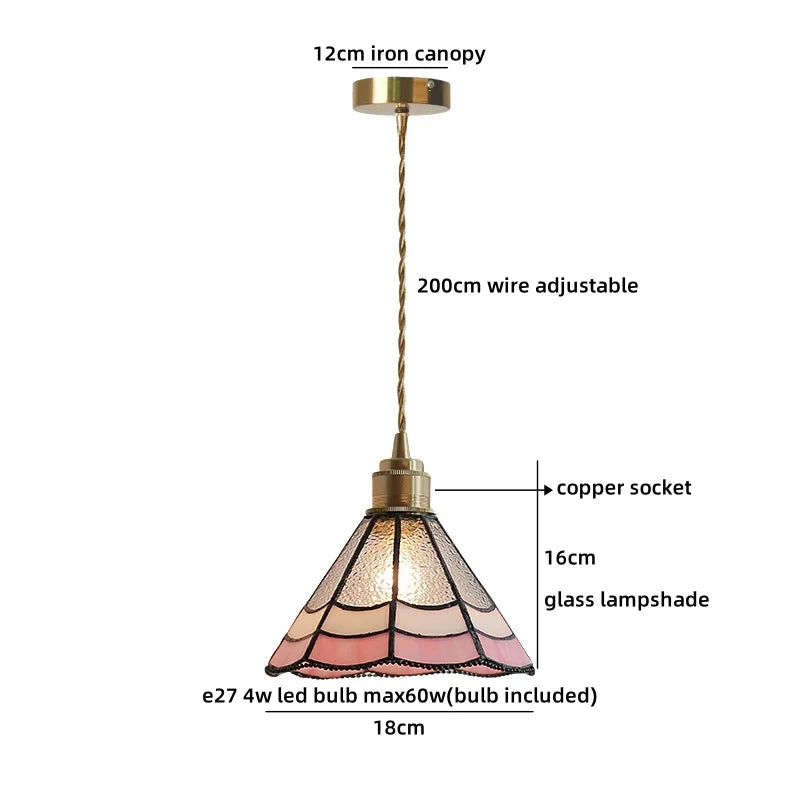 Helnys Amber Glass LED Pendant Chandelier