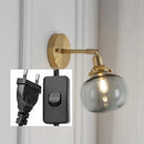 Helnys Glass Ball Wall Sconce Modern Nordic Lighting for Bedroom and Bathroom