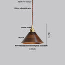 Helnys Modern Nordic Walnut Wood LED Pendant Light for Interior Home Decor