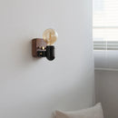 Helnys Wabi Sabi LED Wall Lamps Wooden Black Ceramic Design E27 Bulb