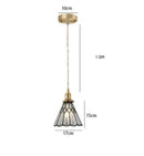 Helnys Blue Glass Pendant Lights - Bedroom Dinning Living Room Lighting Fixtures