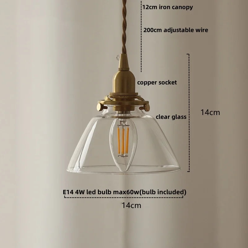 Helnys White Glass LED Pendant Lamp Modern Copper Socket Hanging Lights