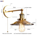 Helnys Rustic LED Wall Sconce Industrial Luminaire for Bedroom Bathroom Mirror