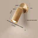 Helnys Nordic LED Wall Light Copper Canopy Bedside Lamp Wandlamp