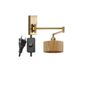 Helnys Wooden Wall Lamp Sconce with Pull Chain Switch for Bedroom and Bathroom