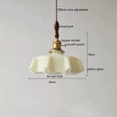 Helnys Nordic Milky Yellow Glass LED Pendant Lights for Home Indoor Lighting