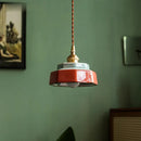 Helnys Vintage Ceramic Copper Pendant Light - Handpainted LED Pendant Lamp