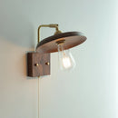 Helnys Copper LED Wall Light Fixture with Pull Chain Switch Rotatable Sconce Luminarie