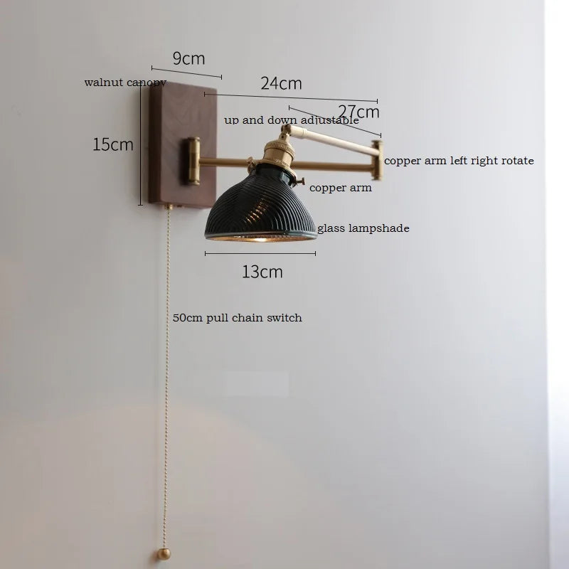 Helnys Flower Ceramic LED Wall Light Copper Arm Sconce - Modern Home Decor