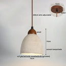 Helnys Wood Canopy LED Pendant Lamp Cement Lampshade Nordic Modern Hanging Lights