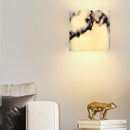 Helnys Square Bulgari Stone Wall Light for Living Room and Bedroom