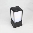 Helnys Outdoor Black Aluminum & White PC Shade Wall Lamp