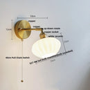 Helnys White Glass LED Wall Lights Nordic Modern Rotate Plug In Sconce Lamp