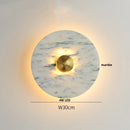 Helnys Marble LED Wall Sconce Round Modern Indoor Decor Light