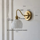 Helnys Glass Copper LED Wall Sconce with Switch and Knob - Modern Nordic Design