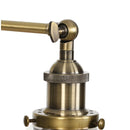 Helnys Industrial Vintage Bronze LED Wall Lamp, 2 Heads Clear Glass Stair Light