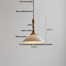 Helnys Wood Ash LED Pendant Light - Modern Nordic Hanging Lamp for Bedroom and Study