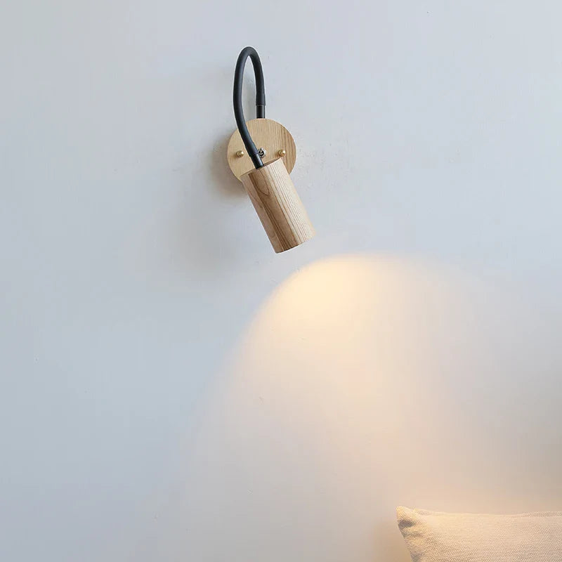 Helnys LED Wall Lamp Sconce Stairs Lighting Wood Bathroom Mirror Fixtures