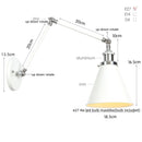 Helnys Vintage White LED Wall Sconce with Pull Chain Switch