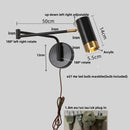 Helnys Rotatable LED Wall Sconce Swing Arm Stair Light Fixture for Home Décor