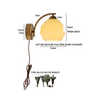 Helnys Gold Brass Resin LED Wall Light Fixture Wood Base Stair Decor Art Lamp