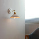 Helnys Nordic Ceramic LED Wall Sconce with Pull Chain Switch