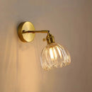 Helnys Clear Glass LED Wall Lights Up Down Rotate Copper Nordic Sconce Fixtures