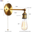 Helnys Loft LED Wall Lights Bedroom Induatrial Vintage Wandlamp