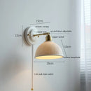 Helnys Ceramic LED Wall Light with Copper Arm for Modern Home Décor