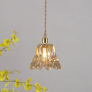 Helnys Amber Copper LED Pendant Lights Glass Hang Lamp - 200CM Wire Adjustable