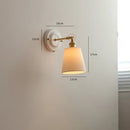 Helnys White Ceramic Modern Wall Lamp for Bedroom Living Room Bathroom Mirror Light