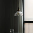 Helnys Clear Glass Copper Iron LED Pendant Lamp Chandelier for Home Decor