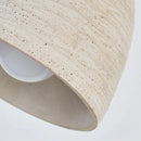 Helnys Circular LED Pendant Light Micro Cement Wood Vintage Hanging Lamp