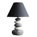 Helnys Stone Ceramic Table Lamp for Home Decoration Lighting