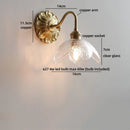 Nordic LED Wall Lamps Antique Brass Resin Flower Design Helnys Wall Light