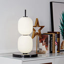Helnys Nordic Gourd String Floor Lamp White Glass Lampshade