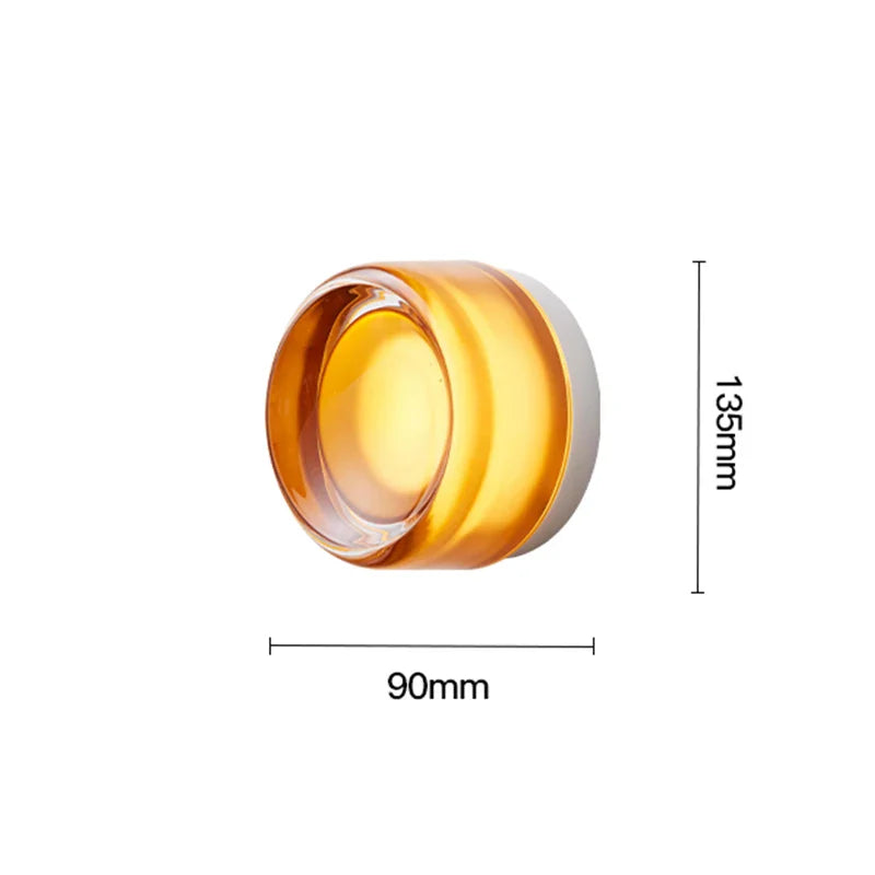 Helnys Round Glass LED Wall Sconce 4 Colors Waterproof Modern Wandlamp