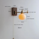 Helnys Wood Canopy Wall Sconce LED Lamp with Pull Chain Switch