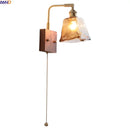Helnys Wabi Sabi LED Wall Lamps Amber Glass Brass Mirror Light
